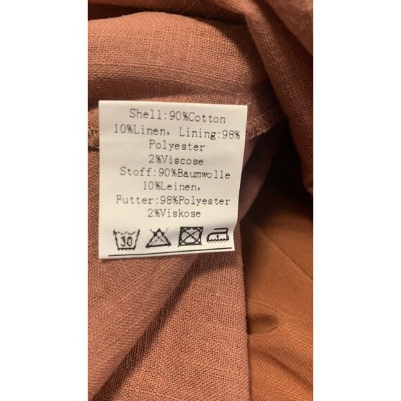 NWT Zexxxy 2XL Empire Waist Linen Cotton Midi Dress Coastal Grandma - Picture 3 of 8